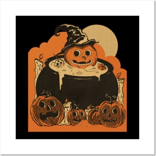 Vintage Pumpkin Witches Brew Posters and Art